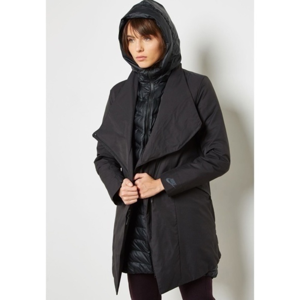 NIKE AeroLoft 3in1 Parka Jacket Soft Shell Jacket in Black Women's Size Small - Picture 2 of 16